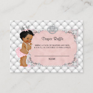 Ethnic Princess Diamonds Glam Diaper Raffle Ticket Begleitkarte
