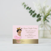 Ethnic Princess Diaper Raffle Ticket Begleitkarte (Stehend Vorderseite)