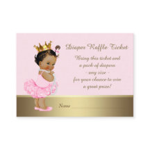 Ethnic Princess Diaper Raffle Ticket