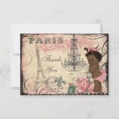 Ethnic Princess Eiffel Tower Chandelier Vielen Dan Dankeskarte (Vorderseite)