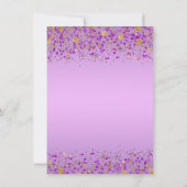 Ethnic Princess Lavender Gold Baby Dusche Einladung (Rückseite)