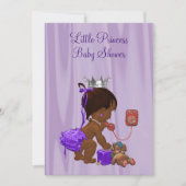 Ethnic Princess Lilac Baby Shower Einladung (Vorderseite)
