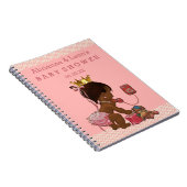 Ethnic Princess on Phone Baby Showroom Gästebuch Notizblock (Rechte Seite)
