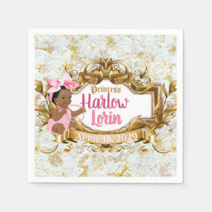Ethnic Princess Pink Elegant Baby Dusche Serviette