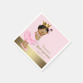 Ethnic Princess Pink Gold Baby Dusche Serviette (Ecke)