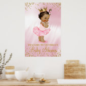 Ethnic Princess Tutu Baby Dusche Begrüßungszeichen Poster (Küche)