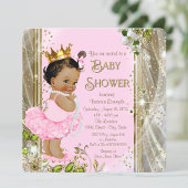Ethnic Princess Tutu Pink Gold Baby Dusche Einladung