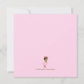Ethnic Princess Tutu Pink Gold Baby Dusche Einladung (Rückseite)