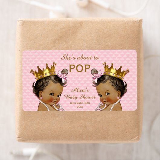 Ethnic Princess Twins Mini Champagne Label (Insitu)