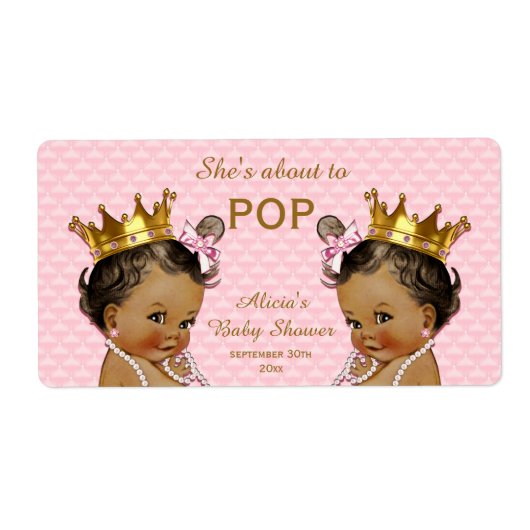 Ethnic Princess Twins Mini Champagne Label (Vorne)
