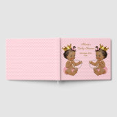 Ethnic Princess Twins Pink Baby Dusche Gästebuch (Voll)