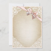 Ethnic Princess Vintag Baby Girl Rustikale Dusche Einladung (Rückseite)