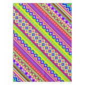 Ethnic Psychedelic Texture Pattern Tischdecke (Vorderseite)