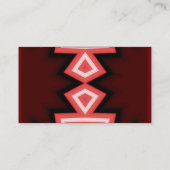 ETHNIC Red Burgundy White Abstrakt Geometric Visitenkarte (Rückseite)