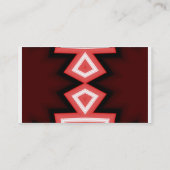 ETHNIC/RED WHITE GEOMETRIC ABSTRAKT White Pearl Visitenkarte (Rückseite)