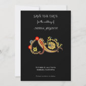 Ethnic Retro Floral – Paisley Mandala Poster Art Save The Date (Vorderseite)