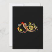 Ethnic Retro Floral – Paisley Mandala Poster Art Save The Date (Rückseite)