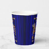 Ethnic Royal Blue Gold Prince Boy Baby Dusche Pappbecher (Rechts)