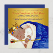 Ethnic Royal Prince Baby Dusche Einladung (Vorne/Hinten)