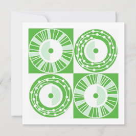 Ethnic Solar Mitte Jahrhundert moderne grüne weiße Karte