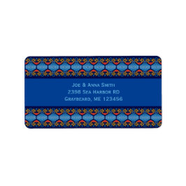 Ethnic Southwest geometric Design Label Adressaufkleber