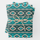 Ethnic Southwestern Geometric Muster Wrapping Pa Geschenkpapier Set (Beispiel)