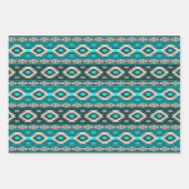 Ethnic Southwestern Geometric Muster Wrapping Pa Geschenkpapier Set (Vorderseite)