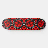 Ethnic Space Orbit Kaleidoscope J Red Skateboard (Horizontal)