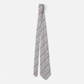 ethnic striped gray pink mexican Orientstylish Krawatte (Rückseite)
