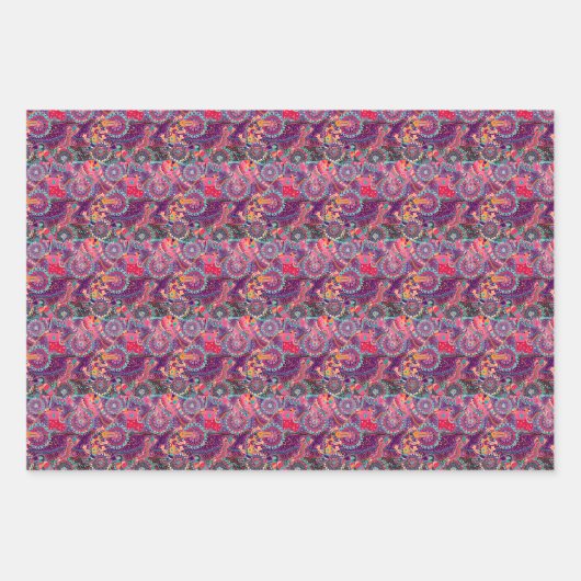 Ethnic Style Animal Muster Geschenkpapier Set (Vorderseite)