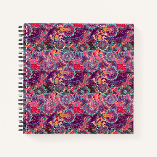 Ethnic Style Animal Muster Notizblock (Vorderseite)