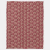 Ethnic Style Floral Mini-Print Beige auf Maroon Fleecedecke (Vorderseite)