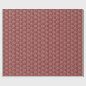 Ethnic Style Floral Mini-Print Beige auf Maroon Geschenkpapier (Flach)