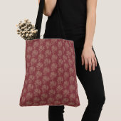 Ethnic Style Floral Mini-Print Beige auf Maroon Tasche (Von Nahem)