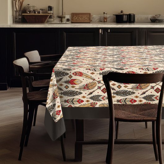 Ethnic Tablecloth mit Feder und Arrow Motif Tischdecke