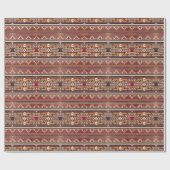 Ethnic Textile Texture Tribal Aztec National Ameri Geschenkpapier (Flach)
