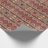 Ethnic Textile Texture Tribal Aztec National Ameri Geschenkpapier (Ecke)