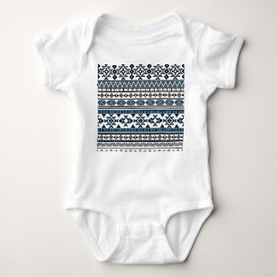 Ethnic Triangle Geometric Navajo Muster Baby Strampler