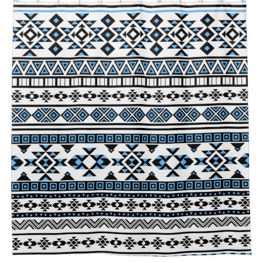 Ethnic Triangle Geometric Navajo Muster Duschvorhang (Vorderseite)