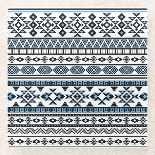 Ethnic Triangle Geometric Navajo Muster Glasuntersetzer (Vorderseite)