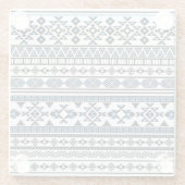 Ethnic Triangle Geometric Navajo Muster Glasuntersetzer (Rückseite)
