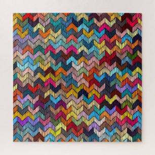 Ethnic Tribal bestickt geometrisch Puzzle