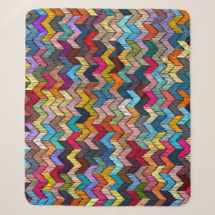 Ethnic Tribal bestickt geometrisch Sherpadecke