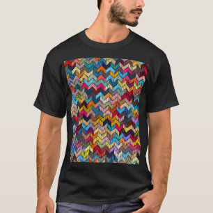 Ethnic Tribal bestickt geometrisch T-Shirt