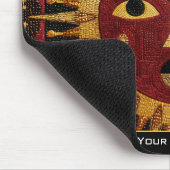 Ethnic Tribal Celestial Mandala Sun Face Mosaic Mousepad (Ecke)