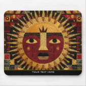 Ethnic Tribal Celestial Mandala Sun Face Mosaic Mousepad (Vorne)