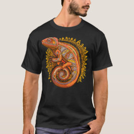 Ethnic Tribal Iguana Design T-Shirt