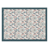 Ethnic Tribal Native Pastel Dreamcatcher Federn Tischdecke (Vorderseite (Horizontal))