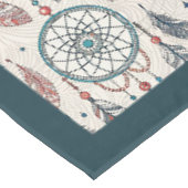 Ethnic Tribal Native Pastel Dreamcatcher Federn Tischdecke (Schrägansicht)