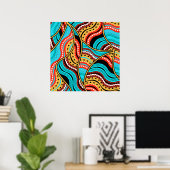 Ethnic Tribal Pattern Art Poster (Heimbüro)